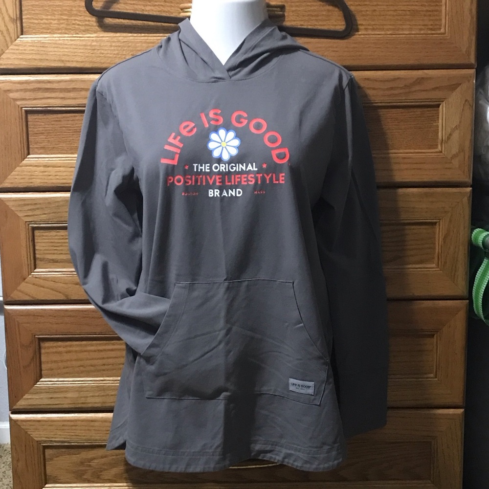 Life Is Good Hoodie with Positive Graphic Message